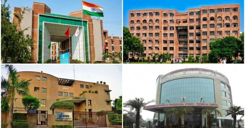 best colleges of ip university for bba and bca