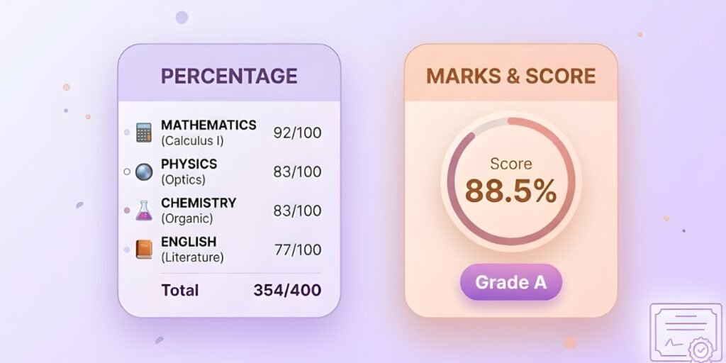 Marks Percentage Calculator